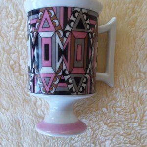 Pink Black White Abstract Coffee Mug Marked